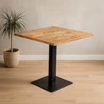 Mangohout Horecatafel Vierkant 80x80 cm, Verzenden