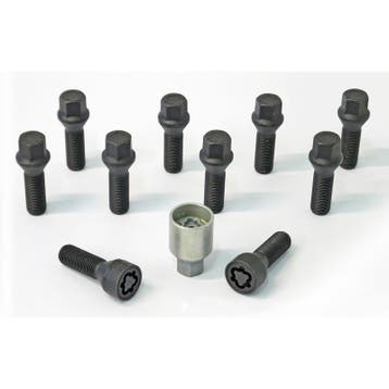 H&R Wielboutenset konisch M14x1.50 - Lengte 35mm - Zwart - 1, Verzenden
