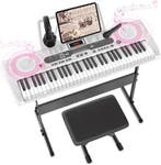 Keyboard - Digitale piano - Piano - 61 toetsen - Wit, Verzenden, Nieuw