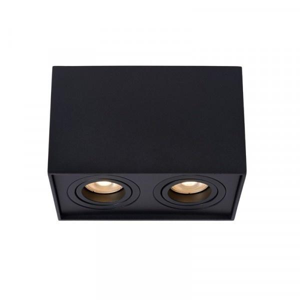 Lucide TUBE - Plafondspot - 2xGU10 - Zwart -, Huis en Inrichting, Lampen | Spots, Nieuw, Verzenden