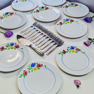 Sarreguemines, Guy Degrenne - Assiette (25) - Beausoleil -, Antiquités & Art