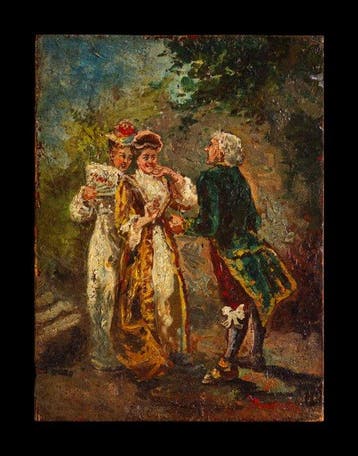 Adolphe Monticelli (1824-1886), Navolger van - Les deux, Antiek en Kunst