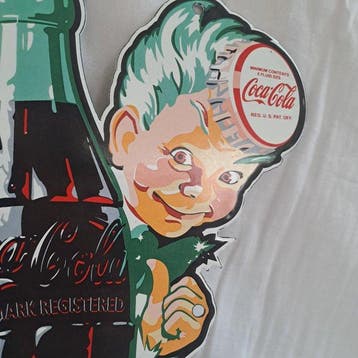 Amerikaans Coca-Cola bord - Emaille bord - Emaille