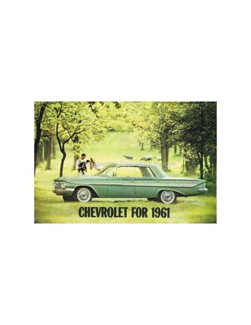 1961 CHEVROLET PROGRAMMA BROCHURE ENGELS (VS), Ophalen of Verzenden
