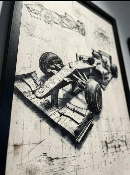 Technische tekening - F1 Ferrari F23, Collections, Marques automobiles, Motos & Formules 1