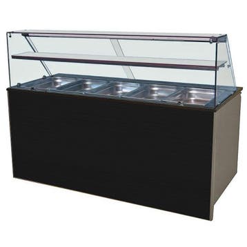 Gekoeld buffet 5x GN 1/1 met houten front, Nieuw in verpakking