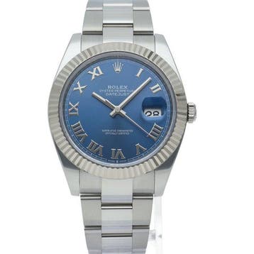 Rolex - Datejust 41 Mens Watch Oyster Azzurro Blue - 126334, Nieuw