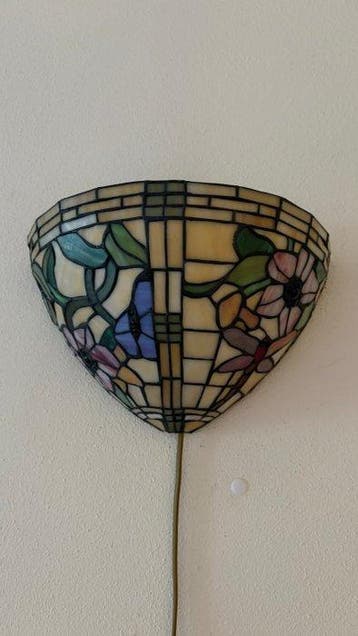 tiffany - Wandlamp - halve kap - lood