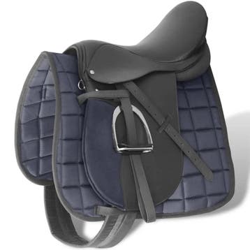 Lederen zadel 17,5 5-in-1 set | Retour deal | 41% korting!, Animaux & Accessoires, Chevaux & Poneys | Selles, Verzenden