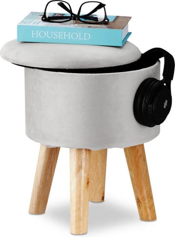 Krukje met opbergruimte hoogte 36 cm - diameter 30 cm -, Huis en Inrichting, Krukjes, Verzenden, Nieuw