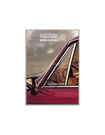 1982 PEUGEOT 504 PININFARINA COUPÉ / CABRIOLET BROCHURE FR.., Ophalen of Verzenden
