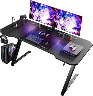 Gaming bureau - Gaming desk - Gaming tafel - 120x60 cm - Zwa, Verzenden