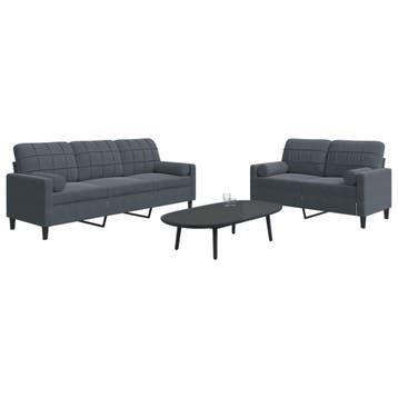 vidaXL 2-delige Loungeset met kussens en bolsters fluweel, Verzenden, Nieuw
