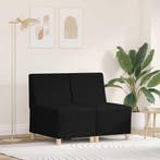 vidaXL Modulaire Sofa Eenheid Armless 2 pcs Zwart 55 x 74 x, Verzenden