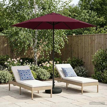 vidaXL Tuinparasol met voet 230 x 230 cm Polyester, Tuin en Terras, Verzenden, Nieuw