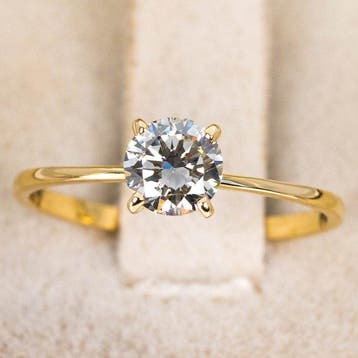 Zonder minimumprijs - Ring - 14 karaat Geel goud - 0.60ct.