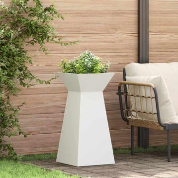 vidaXL Pilarenbak 2 pcs Wit 35 x 35 x 73 cm, Verzenden, Nieuw