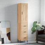 vidaXL Hoge kast 34,5x34x180 cm bewerkt hout sonoma, Verzenden, Nieuw