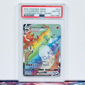 Pokémon Graded card - FA/CHARIZARD VMAX #074 - Pokémon - PSA, Nieuw