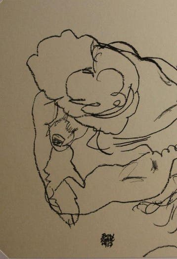 Egon Schiele (1890-1918) (dapres) - Edith Schiele