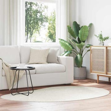 vidaXL Tapijt HUARTE Crèmekleurig 140 x 200 cm Polyester, Verzenden, Nieuw