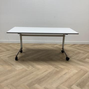 verrijdbare klaptafel, 160x80 vm, grijs - metaalkleur, Gebruikt
