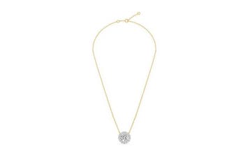 Halsketting - 14 karaat Geel goud, Rhodium geplateerd -, Nieuw