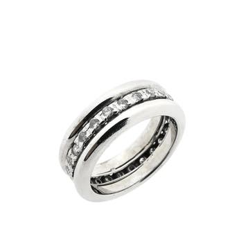 Witgouden alliance ring met diamanten; 0,75 ct., Ophalen of Verzenden