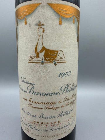1982 Château Mouton Baronne Philippe (dArmailhac) -, Verzamelen, Wijnen, Nieuw