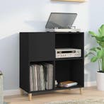 vidaXL Platenkast 84,5x38x89 cm bewerkt hout zwart, Verzenden
