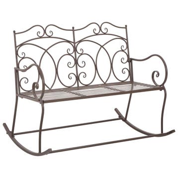 vidaXL Tuinbank 104 cm ijzer antiekbruin, Tuin en Terras, Tuinsets en Loungesets, Verzenden, Nieuw