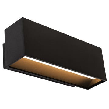 Wandverlichting modern Segment Up en Down Muurlamp Zwart Med, Verzenden
