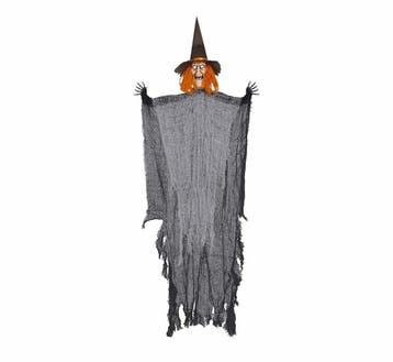 Grijze Halloween Hangdecoratie Heks 1,2m, Verzenden, Nieuw