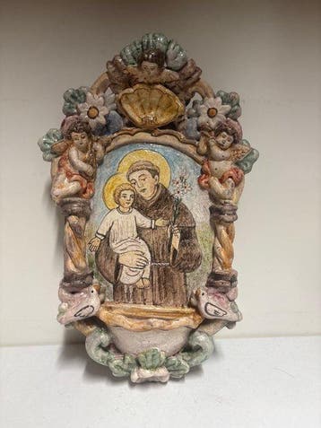 Wijwatervat - 20e eeuw - Sant’Antonio - 29 cm