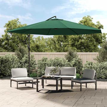vidaXL Zweefparasol 3,5 m groen, Verzenden