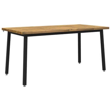 vidaXL Vierkante Eettafel 160 x 80 x 75 cm Massief Acacia, Huis en Inrichting, Tafels | Eettafels, Verzenden, Nieuw