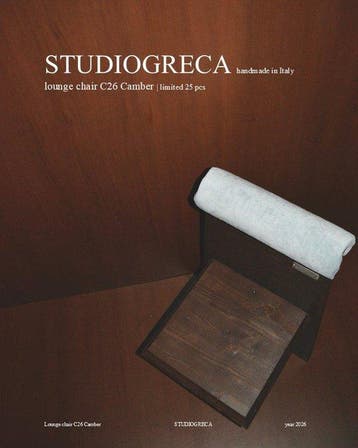 Studio Greca - Stoel - C26 Camber - Hout, Fluweel - 25