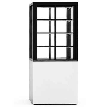 Neutrale Vitrine | INTEGRA | Wit/Zwart | 4 Niveaus |, Verzenden, Nieuw in verpakking