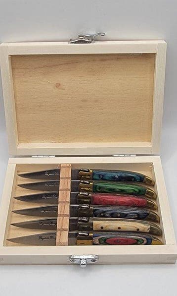 Laguiole Bougna - Ensemble de couteaux de table - Acier,
