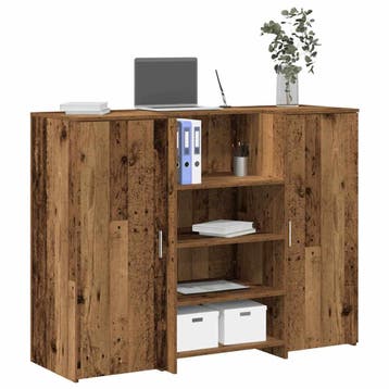 vidaXL Receptiebalie 135x50x103,5 cm bewerkt hout oud, Verzenden