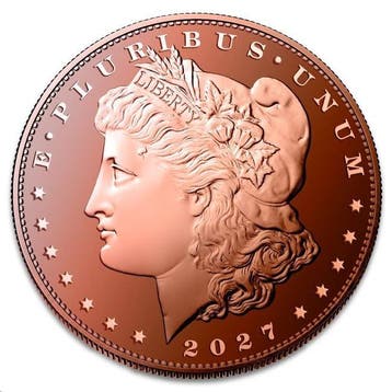 Verenigde Staten. 5 x 2027 1 oz Morgan Dollar Round (In