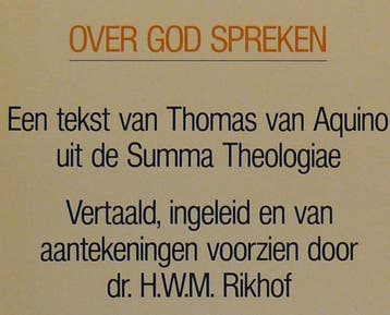 Over God spreken / Sleutelteksten in godsdienst en theologie, Verzenden, Van Thomas Aquino