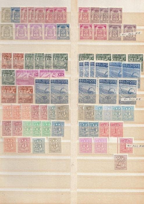 België 1879/1974 - Verzamelingen van dienstzegels en, Postzegels en Munten, Postzegels | Europa | België