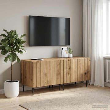vidaXL Tv-meubel Artisanaal eiken Bewerkt hout, Verzenden, Nieuw