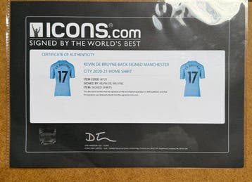 Manchester City - Signed with Icons COA - Kevin De Bruyne -