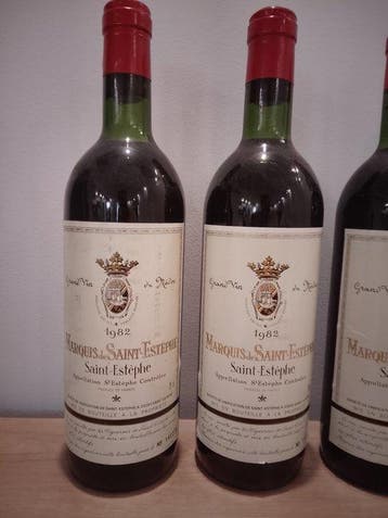 1982 Marquis de Saint-Estephe - Saint-Estèphe - 4 Bouteilles, Collections, Vins
