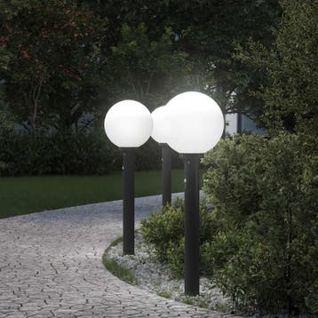 vidaXL Bolderverlichting met sensor 3 stuks 80 cm Zwart IP44, Verzenden