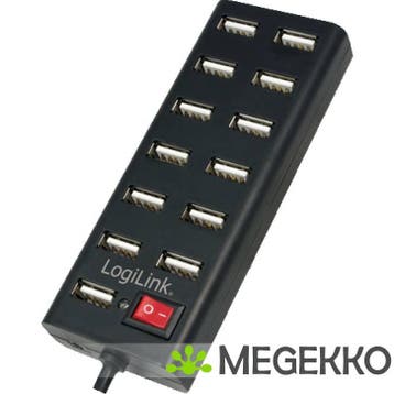 LogiLink UA0126 USB hub 13 poorten, Computers en Software, Verzenden, Nieuw
