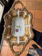 Meissen - Plat de service - Porcelaine - Assiette dorée