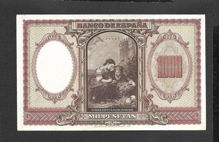 Spanje. - 1000 Pesetas - 1940 - Pick 120, Timbres & Monnaies, Billets de banque | Europe | Billets non-euro